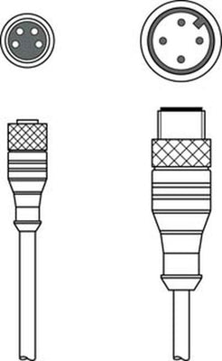 K-DS M12A-M8A-4P-0,3M-PVC