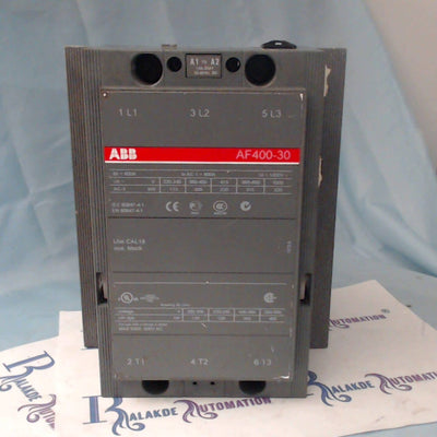 ABB Contactor AF400-30 100-250VDC Coil 550A 600V Used